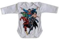 Body Bebê Infantil liga da justiça superman maravilha - Foto 3