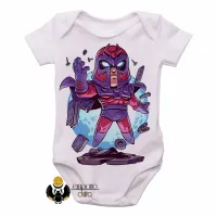 Body Bebê Infantil Magneto x men vilão marvel xavier - Foto 2