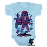 Body Bebê Infantil Magneto x men vilão marvel xavier - Foto 3