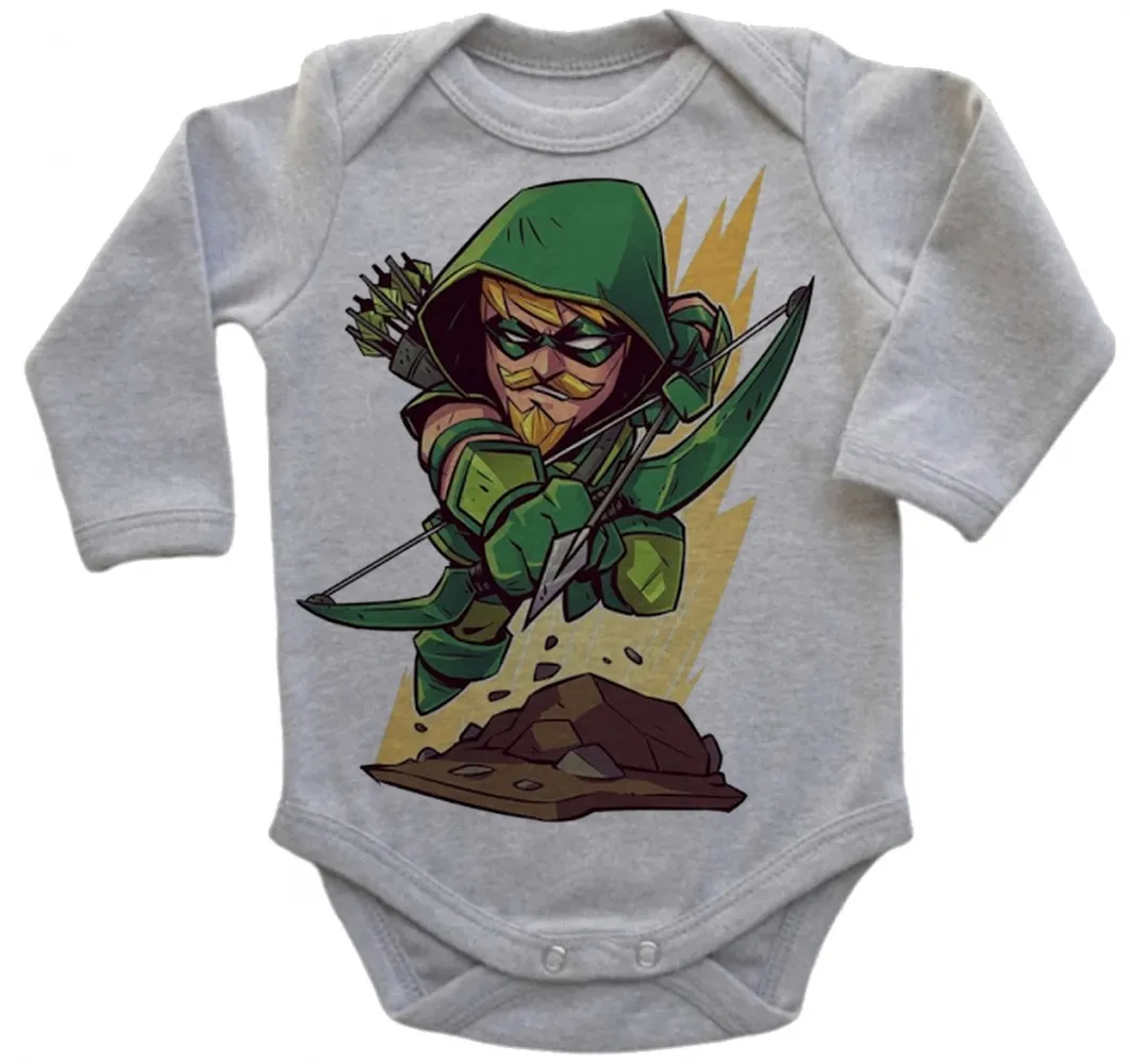 Body Bebê Infantil ARQUEIRO VERDE liga justiça