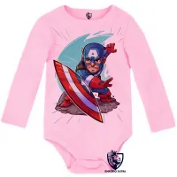 Body Bebê Infantil capitão america vingadores - Foto 4