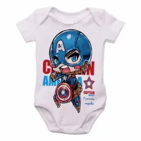 Body Bebê Infantil Capitão América vingadores herói - Foto 2