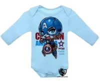 Body Bebê Infantil Capitão América vingadores herói - Foto 3