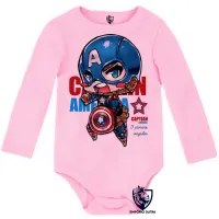 Body Bebê Infantil Capitão América vingadores herói - Foto 4