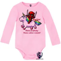 Body Bebê Infantil Dead Pool unicórnio Ponky - Foto 4