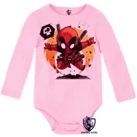 Body Bebê Infantil dead pool super herói marvel - Foto 4