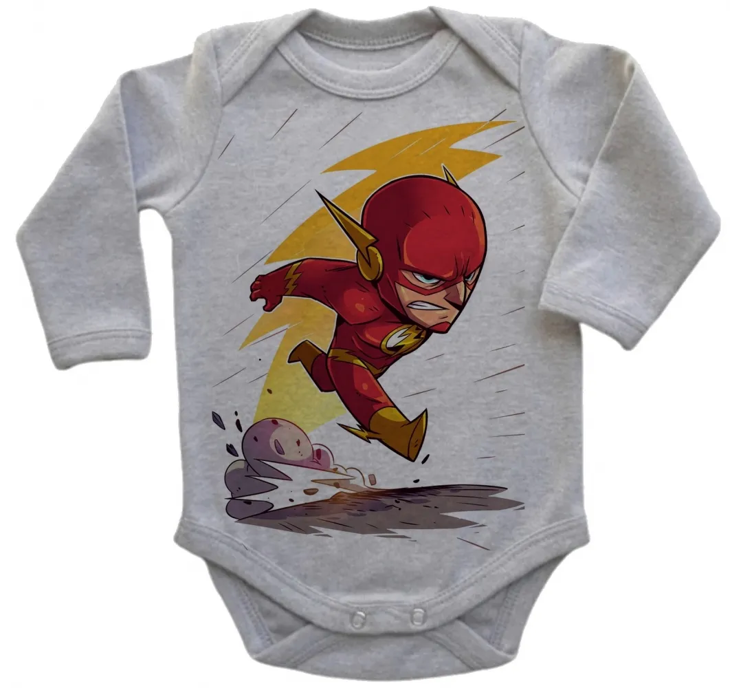 Body Bebê Infantil flash liga justiça super herói