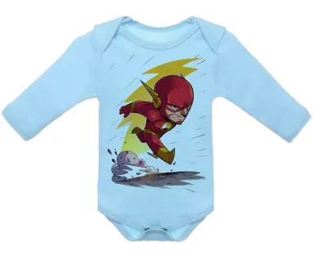 Body Bebê Infantil flash liga justiça super herói - Foto 2
