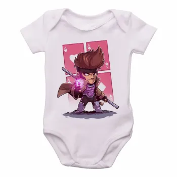Body Bebê Infantil Gambit carta x men marvel - Foto 2