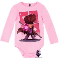 Body Bebê Infantil Gambit carta x men marvel - Foto 4