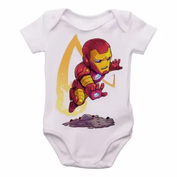Body Bebê Infantil HOMEM FERRO iron man marvel - Foto 2