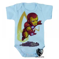 Body Bebê Infantil HOMEM FERRO iron man marvel - Foto 3