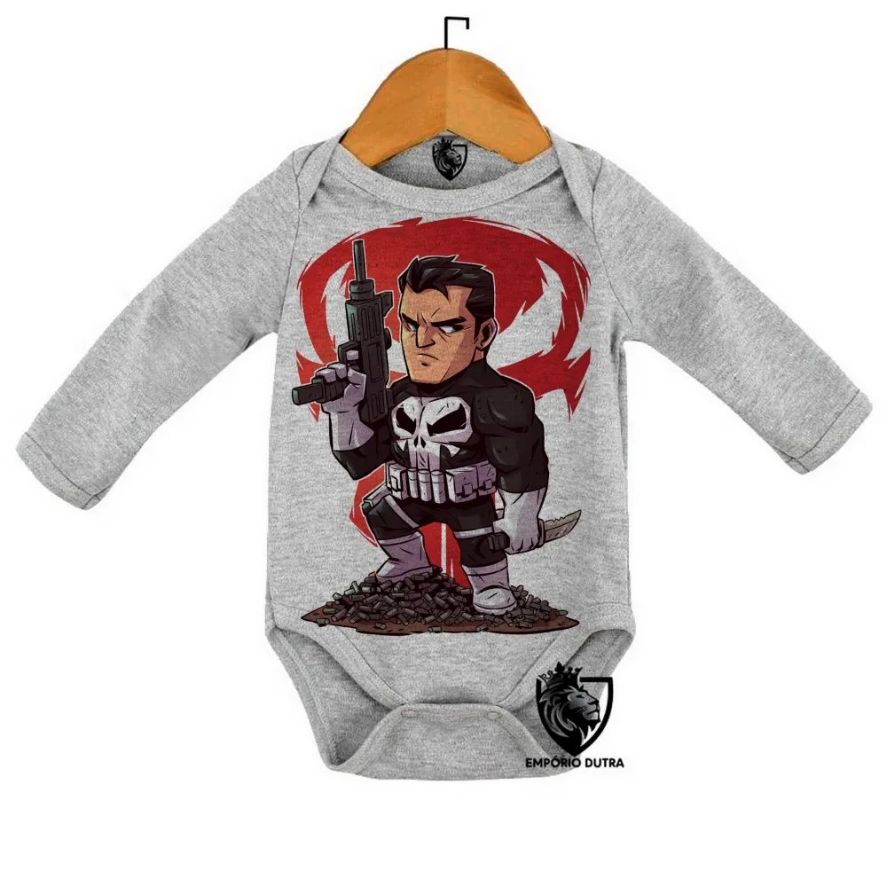 Body Bebê Infantil JUSTICEIRO punisher Imagem