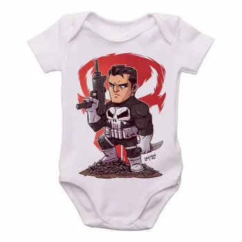 Body Bebê Infantil JUSTICEIRO punisher - Foto 2