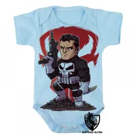 Body Bebê Infantil JUSTICEIRO punisher - Foto 3