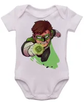 Body Bebê Infantil lanterna verde liga justiça - Foto 2