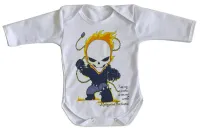 Body Bebê Infantil Motoqueiro Fantasma moto harley - Foto 4