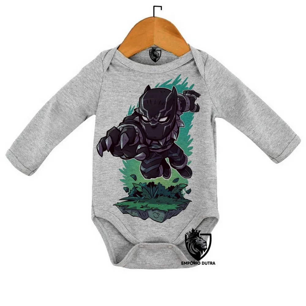 Body Bebê Infantil PANTERA negra black panther