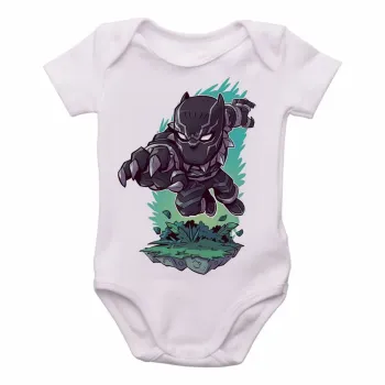 Body Bebê Infantil PANTERA negra black panther - Foto 2