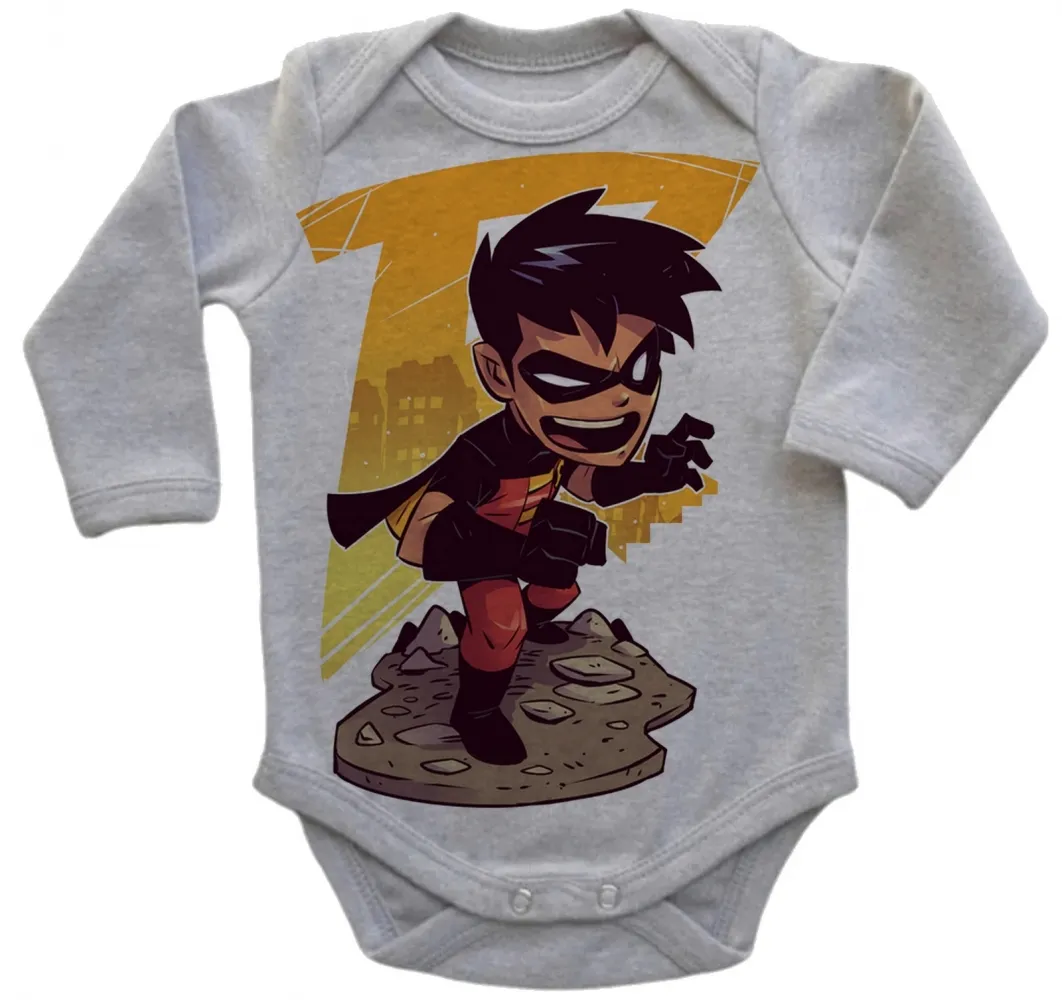Body Bebê Infantil Robin Batman Jovens Titas Imagem
