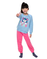 Pijama Ursinho - Brilha no Escuro - Azul - Moletom