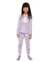 Pijama Sorvetinho - Mãe e Filha - Brilha no Escuro - Roxo - Meia Estação - Tamanho Infantil - Foto 2