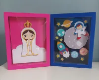Quadro 3D papelaria personalizada
