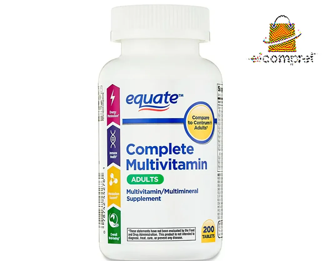 Complete Multivitamin Equate Adults C/200 Tablets Eua Frete Grátis Imagem