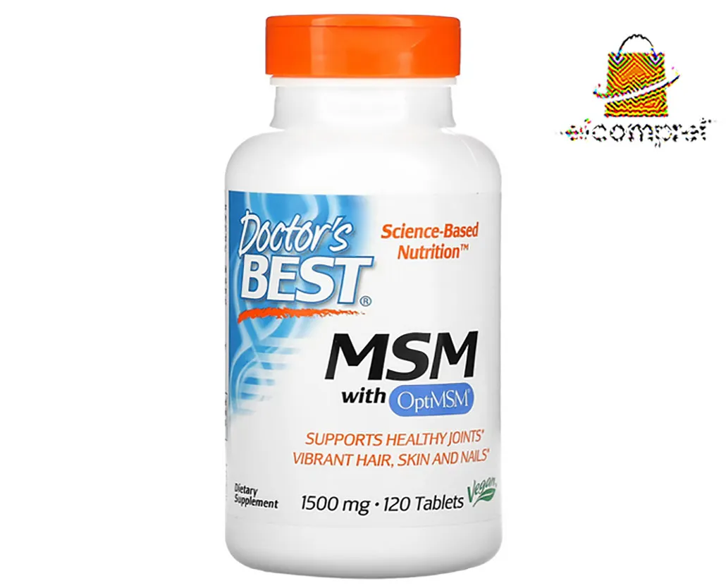 Doctor Best Msm Optimsm 1.500mg 120tbt Enxofre Eua Frete Grátis Imagem