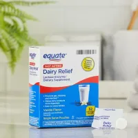 Equate Dairy Relief Lactase Enzyme Mastigável-vanilla 32unid - Foto 2