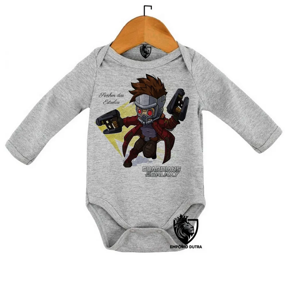 Body Bebê Infantil Senhor Estrelas peter quill marvel