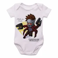 Body Bebê Infantil Senhor Estrelas peter quill marvel - Foto 2