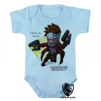Body Bebê Infantil Senhor Estrelas peter quill marvel - Foto 3