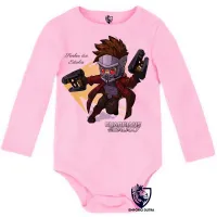 Body Bebê Infantil Senhor Estrelas peter quill marvel - Foto 4