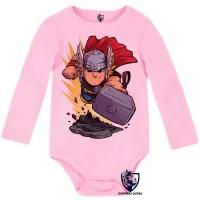 Body Bebê Infantil THOR marvel martelo super heroi - Foto 4