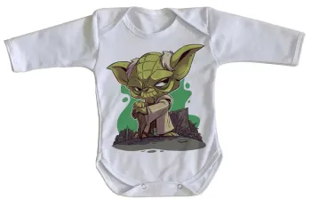 Body Bebê Infantil Yoda star wars jedi personagem - Foto 2