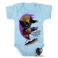 Body Bebê Infantil Wolverine logan x men herói - Foto 3