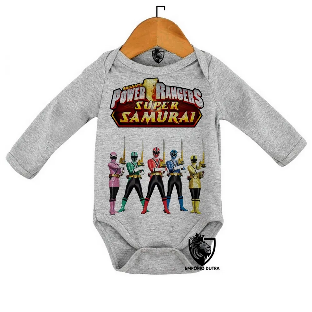 Body Bebê Infantil power rangers super samurai herois Imagem