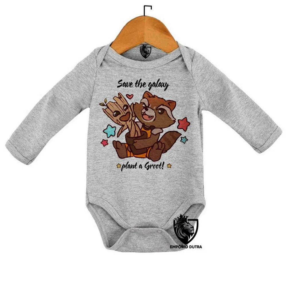 Body Bebê Infantil Salve galáxia plante Groot rocket