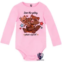 Body Bebê Infantil Salve galáxia plante Groot rocket - Foto 4