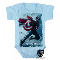 Body Bebê Infantil Wolverine Sam Wilson Cap Falcão e o Soldado Invernal - Foto 3