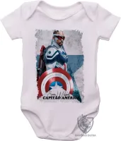 Body Bebê Infantil Sam Wilson CApitão América Falcão e o Soldado Invernal - Foto 2