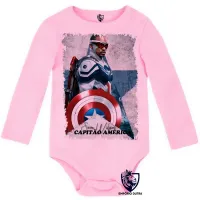 Body Bebê Infantil Sam Wilson CApitão América Falcão e o Soldado Invernal - Foto 4