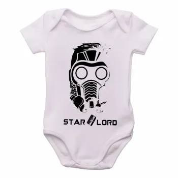 Body Bebê Infantil Senhor das estrelas máscara peter quill - Foto 2