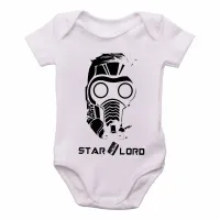 Body Bebê Infantil Senhor das estrelas máscara peter quill - Foto 2