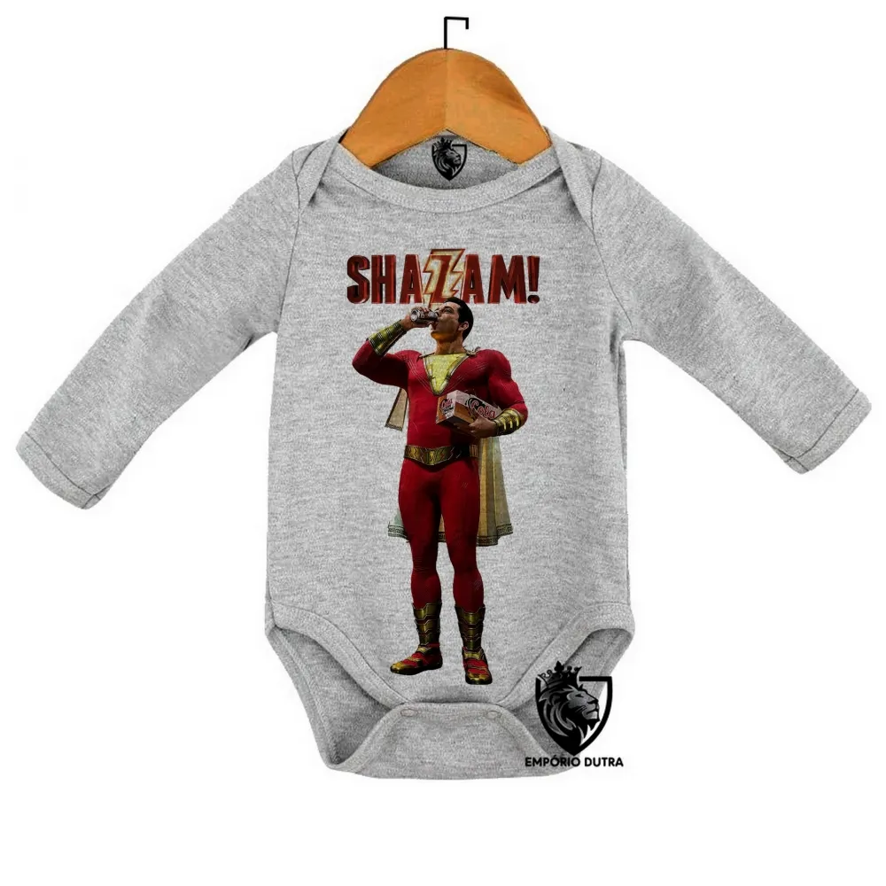 Body Bebê Infantil Shazam liga justiça