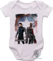 Body Bebê Infantil Soldado Invernal Capitão Falcão - Foto 2