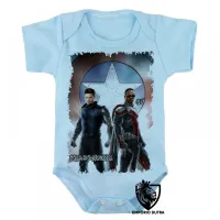 Body Bebê Infantil Soldado Invernal Capitão Falcão - Foto 3