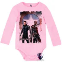 Body Bebê Infantil Soldado Invernal Capitão Falcão - Foto 4