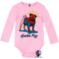 Body Bebê Infantil Spider Pug homem aranha cachorro - Foto 3